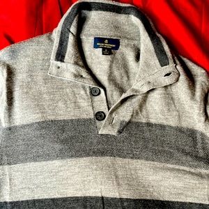 Brooks Brothers Long Sleeve Polo. Gray. Size S.